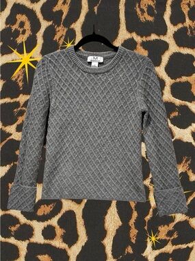 MAGASCHONI WOMENS DIAMOND KNIT CUFFED SWEATER SIZE SMALL